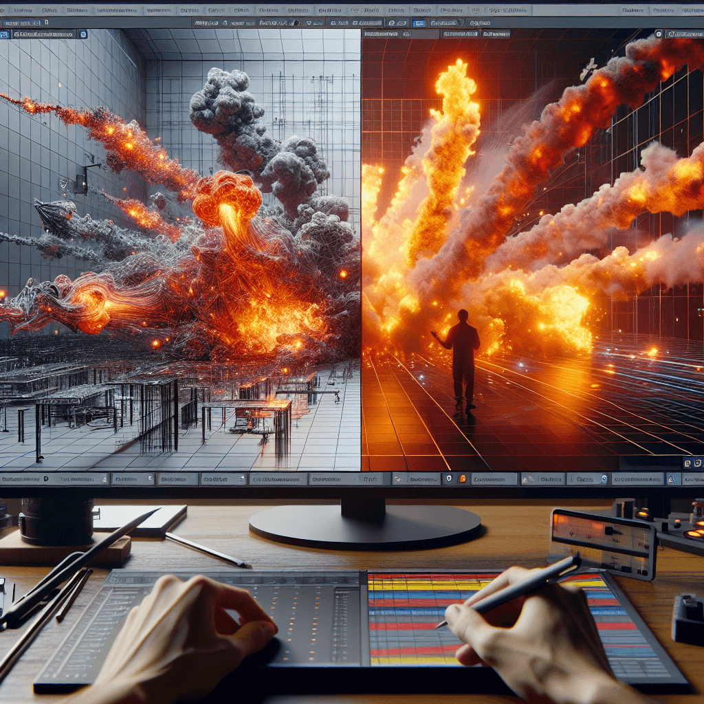 مقایسه تخصصی هودینی و بلندر در شبیهسازی جلوههای بصری