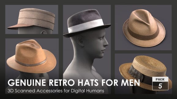 دانلود پک کلاه مردانه Genuine Retro Hats for Men
