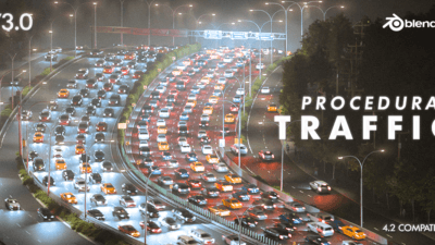 دانلود پلاگین Procedural Traffic v2.2.1 برای بلندر