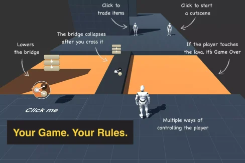 دوره آموزش بازی سازی بدون کدنویسی در یونیتی با کمک پکیج Game Creator